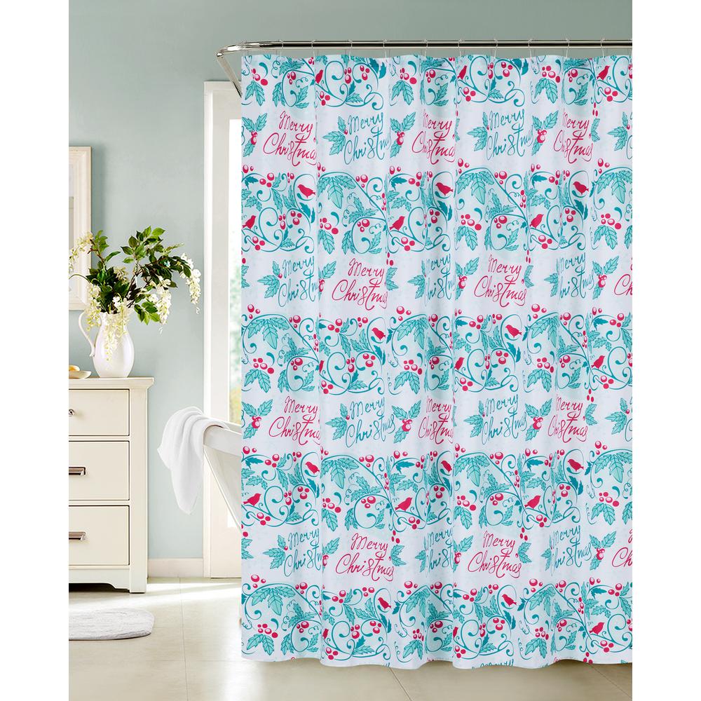 Microfiber Holiday Shower Curtains Shower Accessories The
