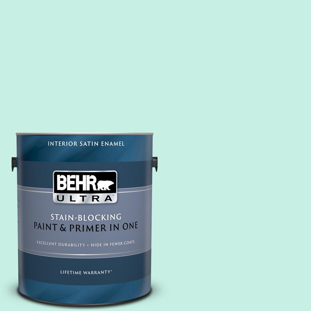 Behr Ultra 1 Gal P430 1 Summer House Satin Enamel Interior Paint And Primer In One