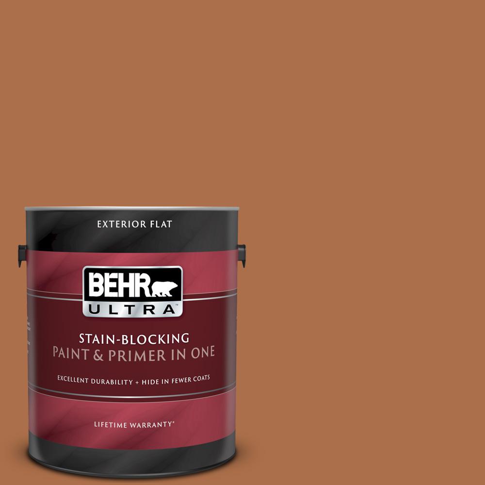 BEHR ULTRA 1 gal. 260D7 Copper Mountain Flat Exterior Paint and
