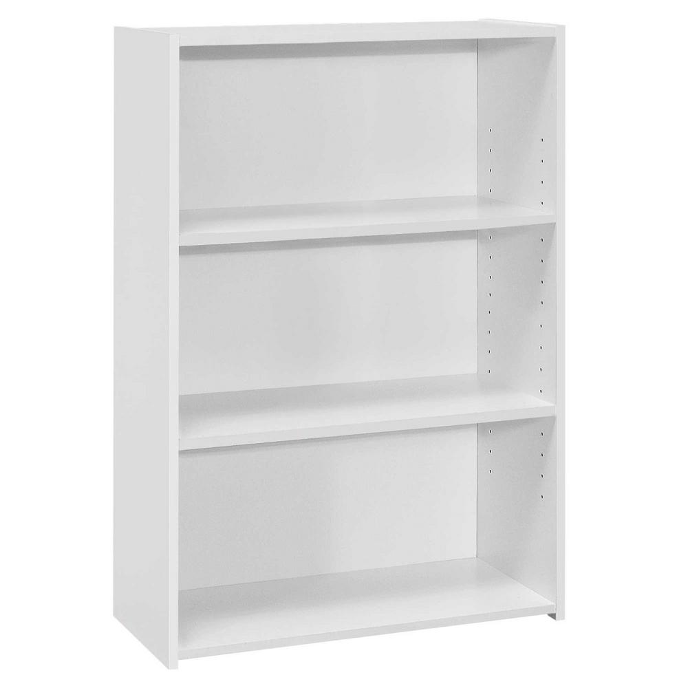 HomeRoots Jasmine 47.5 in.White Particle Board 4Shelf Bookcase 333357