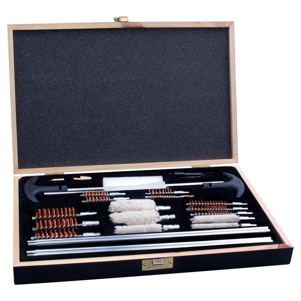 High Desert Handgun Rifle Shotgun Gun Cleaning Kit Wooden Carrying Case ...