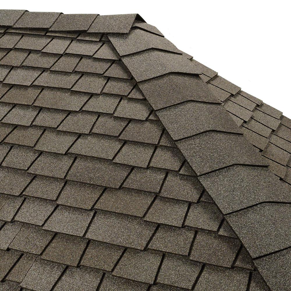 Timbertex Antique Slate Double-Layer Hip and Ridge Cap Roofing Shingles (20 lin. ft. per Bundle) (30-pieces) Timbertex Antique Slate Double-Layer Hip and Ridge Cap Roofing Shingles (20 lin. ft. per Bundle) (30-pieces)
