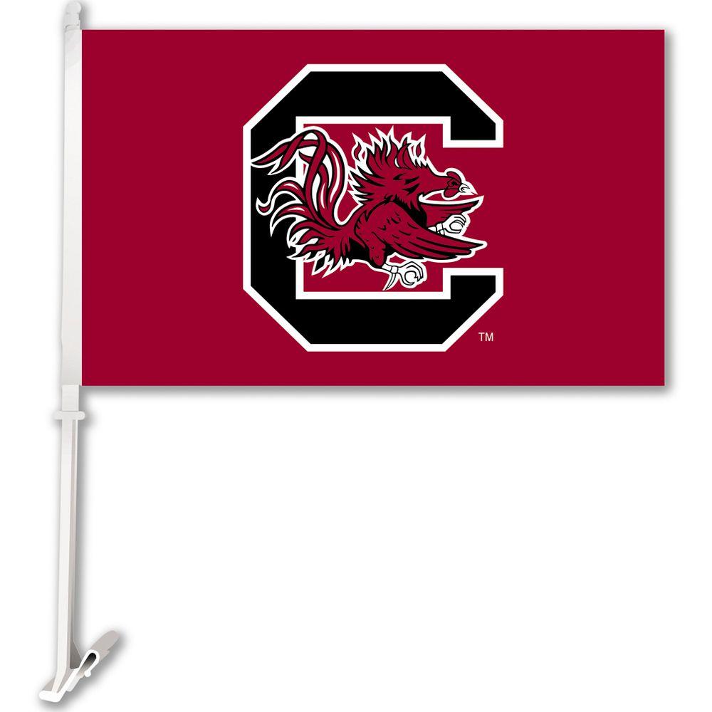 NCAA Nebraska Cornhuskers Car Flag with Wall Bracket
