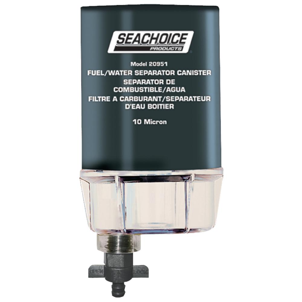 Seachoice 10 Mic Fuelwater Separating Filter With See Thru Plastic Bowl For Outboards