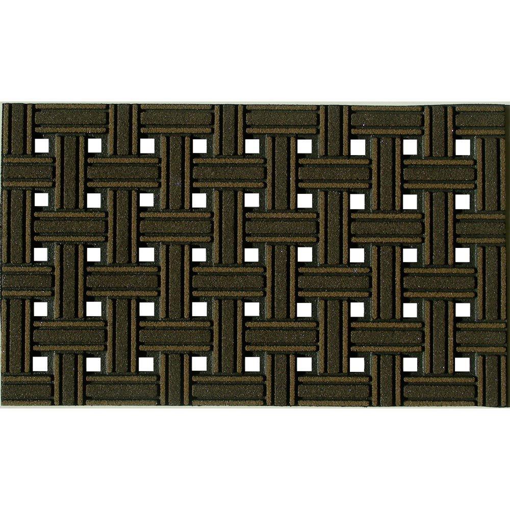 Apache Mills Weave Brown 18 in. x 30 in. Recycled Rubber Door Mat60