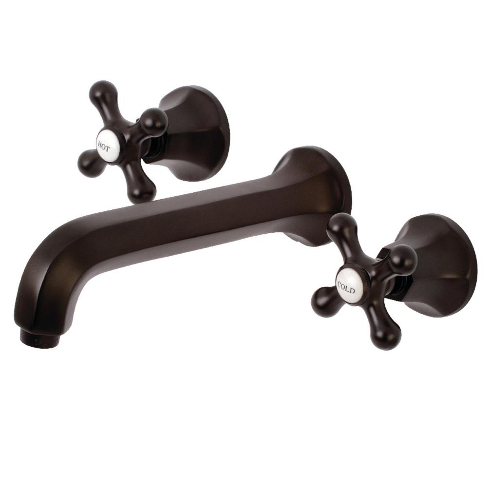 Kingston Brass Contemporary 2 Handle Wall Mount Bathroom Faucet 