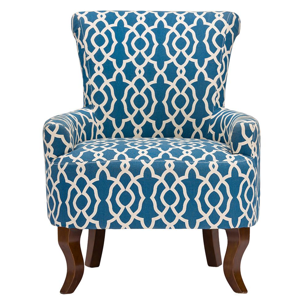 Simpli Home Jamestown Denim Blue Bonded Leather Accent Chair-AXCCHR-009 ...