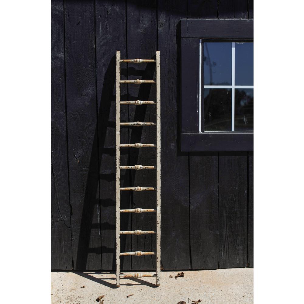 3r Studios White Wood Decorative Ladder De7576 The Home Depot