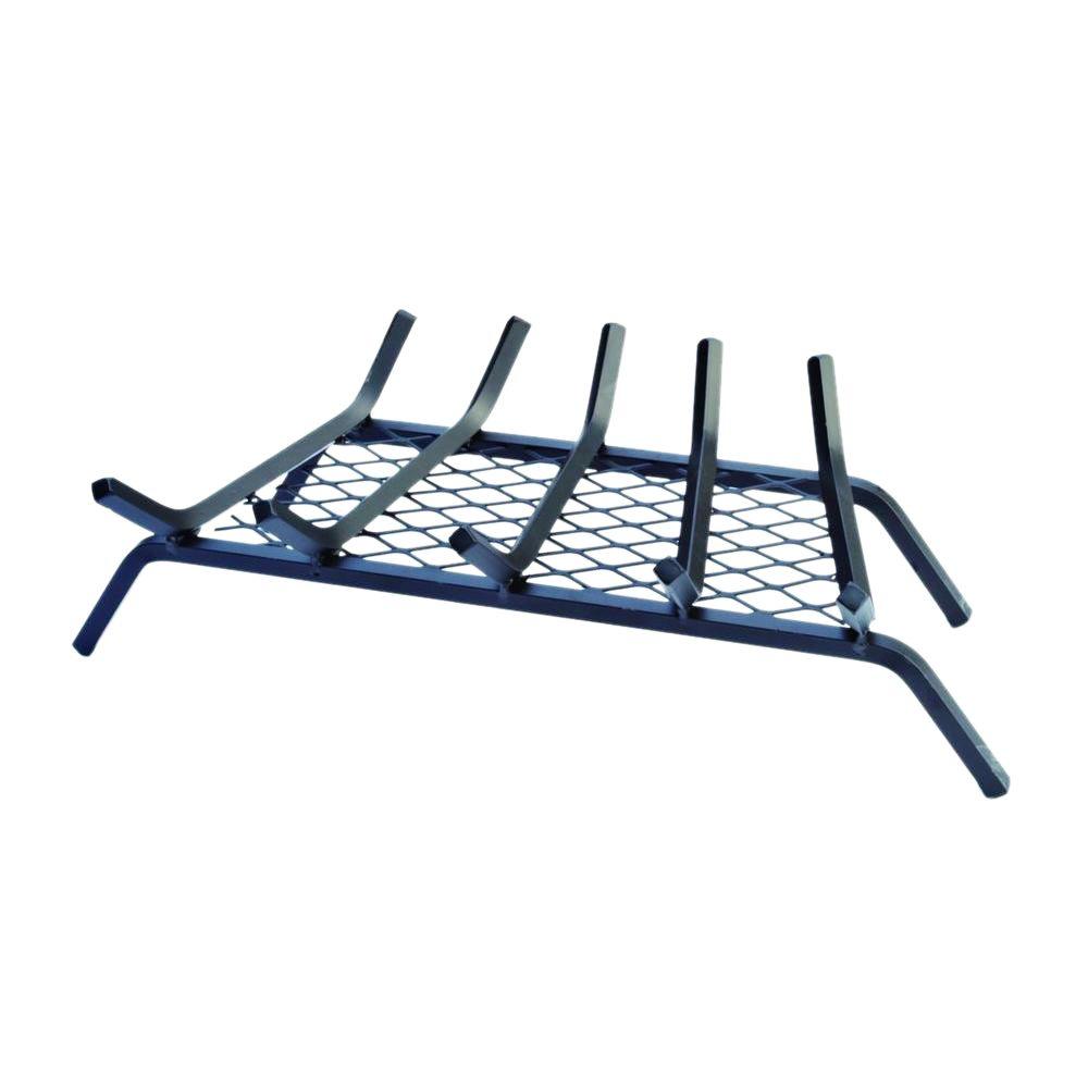 Fireplace Grate with Ember Retainer 23 in. Steel Bar Powder Coated Finish 6959603800613  eBay