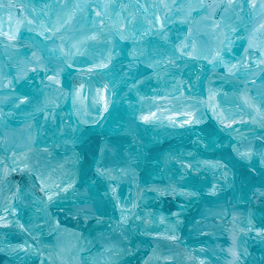 Margo Garden Products 1/2 in. 10 lb. Medium Aqua Landscape Fire Glass ...