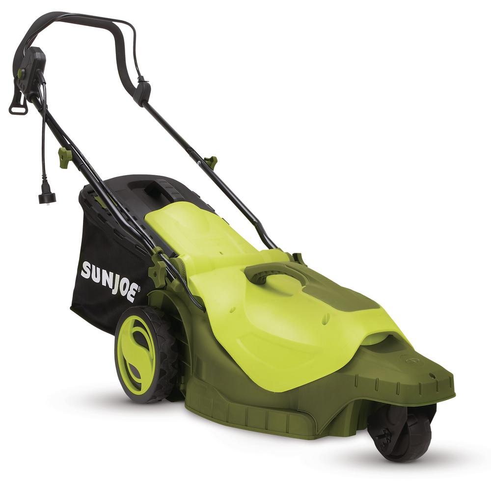 Sun Joe 16 In 12 Amp 360 Degree 3 Wheel Corded Electric Walk Behind Push Lawn Mower Sun Joe 16 In 12 Amp 360 Degree 3 Wheel Corded Electric Walk Behind Push Lawn Mower