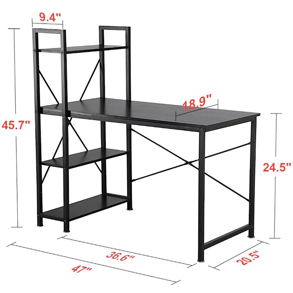 Utopia Alley Modern Style Computer Desk With 4 Tier Attached Utopia Alley Modern Style Computer Desk With 4 Tier Attached