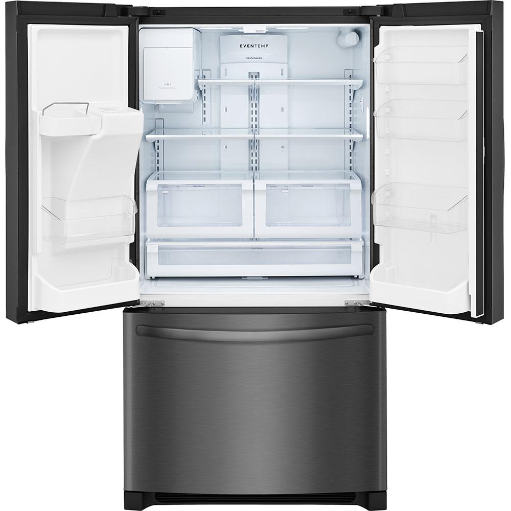 Frigidaire 26 8 Cu Ft French Door Refrigerator In Black Stainless Steel