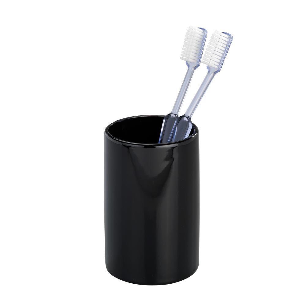 Wenko Polaris Tumbler Black In Ceramic 19299100 The Home Depot Wenko Polaris Tumbler Black In Ceramic