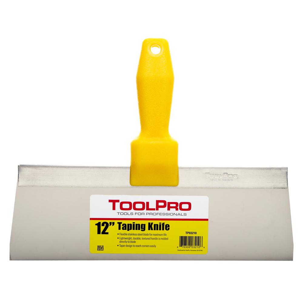 ToolPro 12 in. Stainless Steel Taping KnifeTP03210 The Home Depot