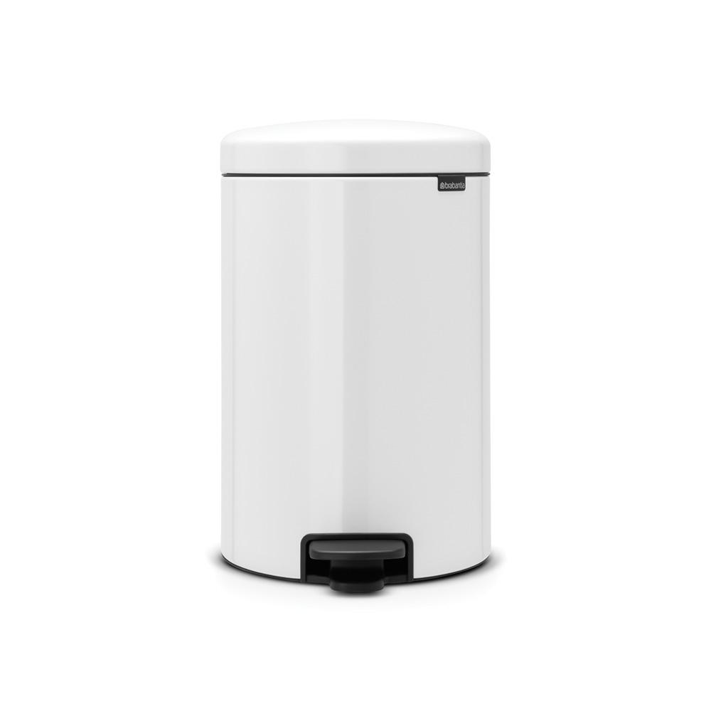 White Trash Cans Recycling The Home Depot 5 3 Gal White Steel Step On Trash Can