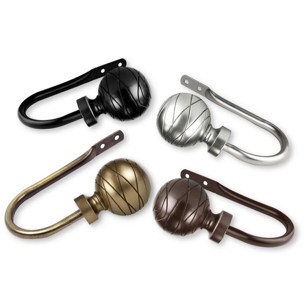 Rod Desyne Arman Holdback Pair In Cocoa 4884 037 The Home Depot Rod Desyne Arman Holdback Pair In Cocoa