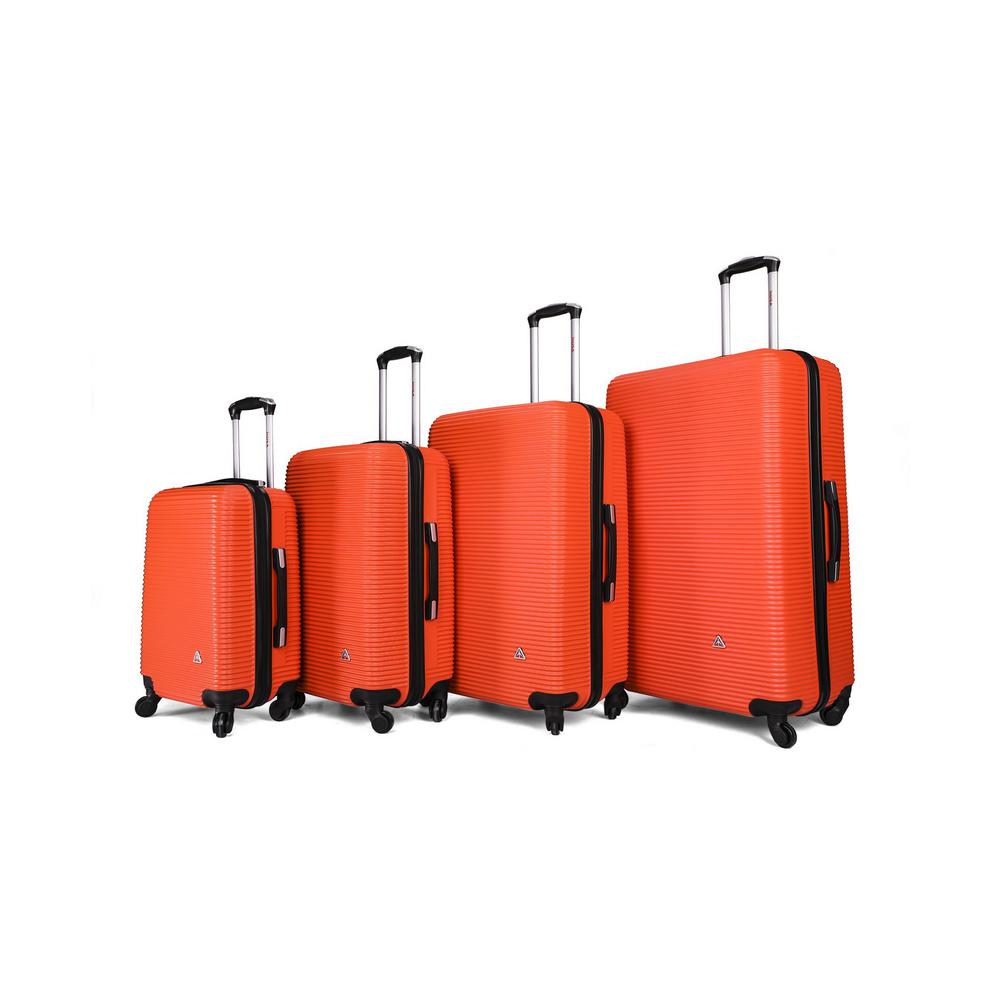 orange hardside luggage