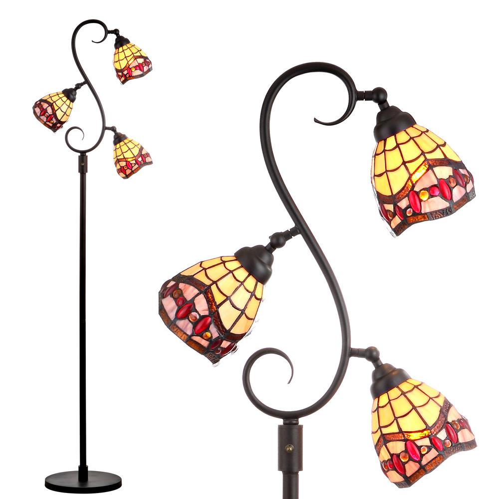 Jonathan Y Walker Style 70 5 In Multi Light Bronze Floor Lamp