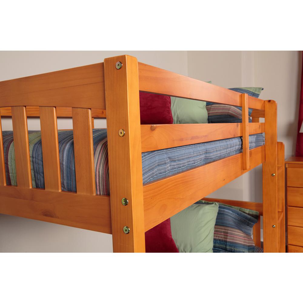 pine bunk beds with storage