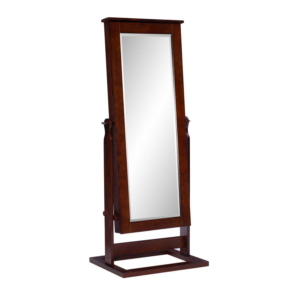 Powell Company Cheval Jewelry Armoire With Mirror Walnut 597 514 The Home Depot - Rectangle Jewelry Armoire Cheval Mirror Powell Company Cheval Jewelry Armoire With Mirror Walnut 597 514 The Home Depot - Rectangle Jewelry Armoire Cheval Mirror