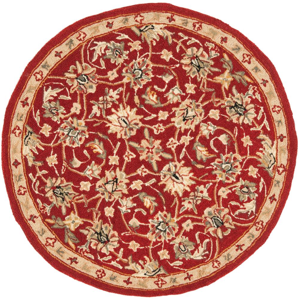 Safavieh Chelsea Burgundy/Ivory 3 ft. x 3 ft. Round Area RugHK78B3R