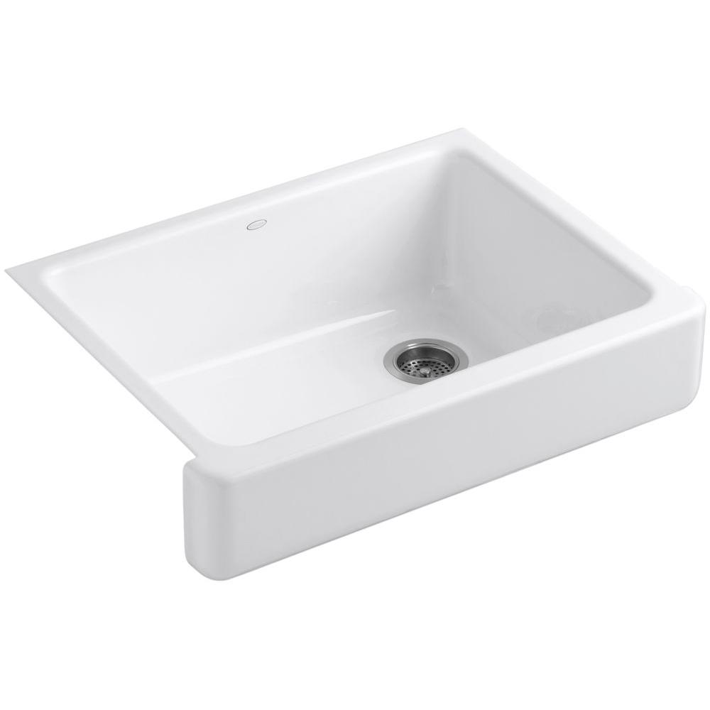 Kohler Whitehaven Farmhouse A Front Cast Iron 30 In Single Bowl Whitehaven Farmhouse A Front Cast Iron 30 In Single Bowl Kitchen Sink White