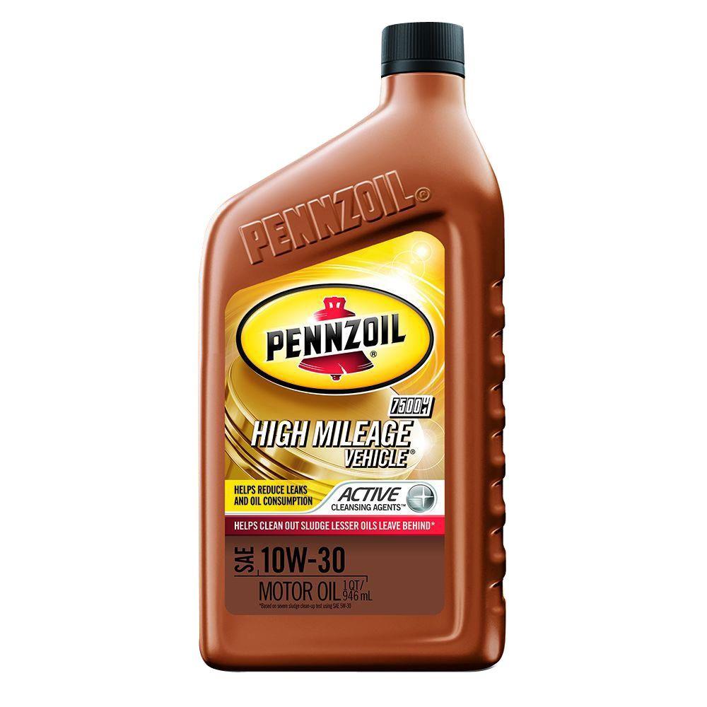 Pennzoil 10W-30 High Mileage Motor Oil - 1 Qt.-550022812 - The Home Depot