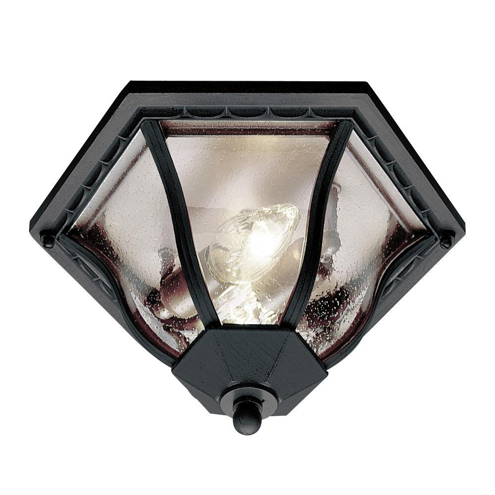 Blue Outdoor Flush Mount Lights Ceiling Lighting The Bostwick Swedish Iron 2 Light Outdoor Flush Mount Lantern