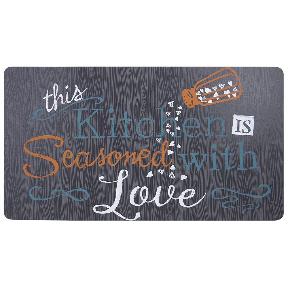 Seasoned Love Gray 20 In X 36 Foam Kitchen Mat