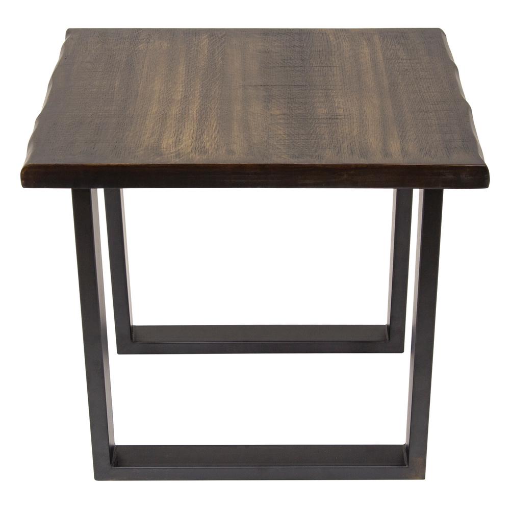 Yosemite Home Decor Regent Faux Live Edge Brown Side Table