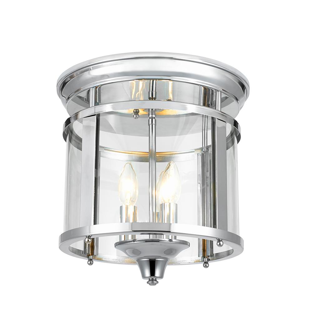 Brushed Nickel Flush Mount 3-Light 12.25 in. Ceiling Light ...