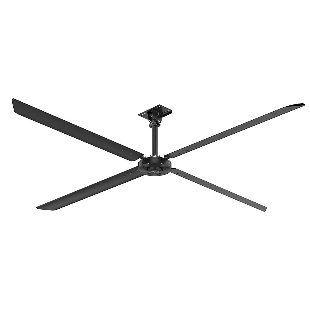 Hunter Industrial Xp 14 Ft 110 Volt Single Phase Hvls Indoor Anodized Black Shop Ceiling Fan With Wall Control