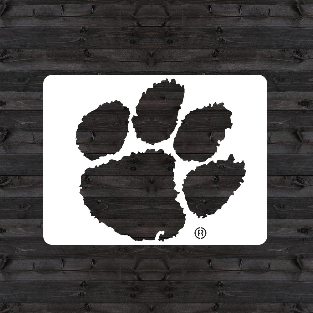 U Stencil Clemson Paw Mini Stencil