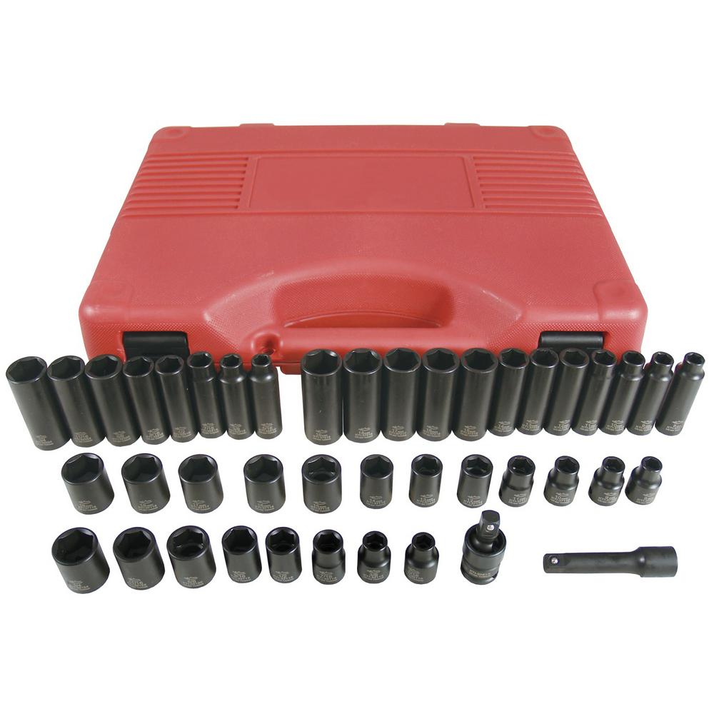 K Tool International 42 Piece Impact Socket Set Kti37042 The Home Depot 