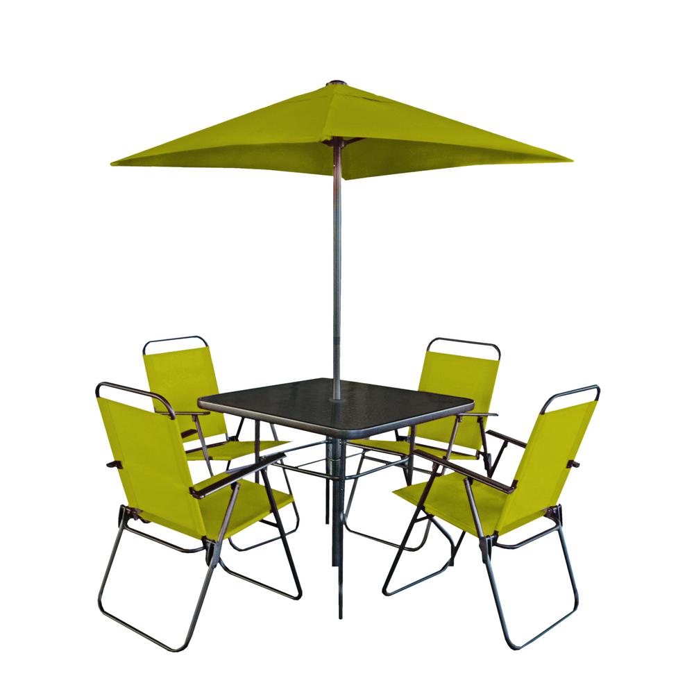 Umbrella Included Patio Dining Sets Patio Dining Furniture The Home Depot