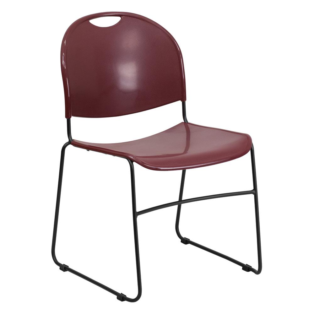 Flash Furniture Hercules Series 880 Lb Capacity Burgundy Ultra Flash Furniture Hercules Series 880 Lb Capacity Burgundy Ultra Compact Stack Chair With Black Frame