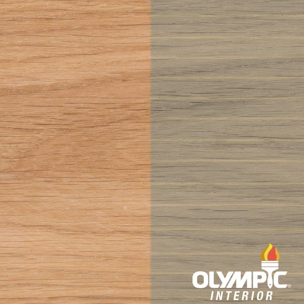 Olympic 1 Qt Pickled Oak Semi Transparent Water Based Interior Wood Stain Ois03wb 04 The Home Depot