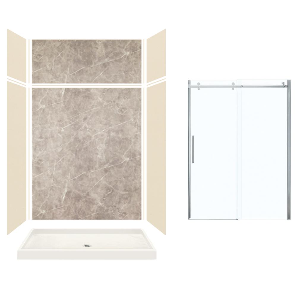 Transolid Expressions 32 in. x 60 in. x 96 in. Center Drain Alcove