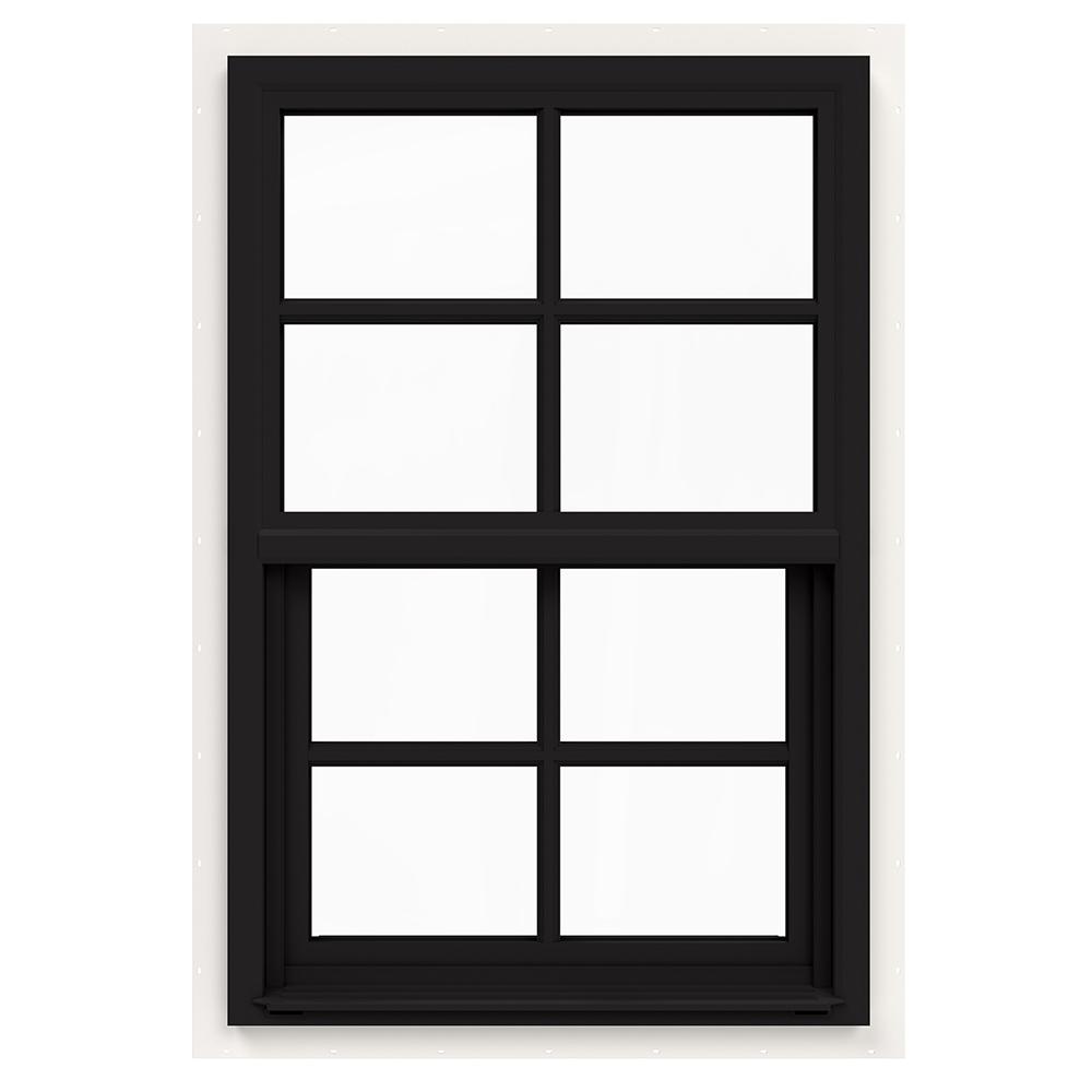 JELD-WEN 24 In. X 36 In. V-4500 Series Black Painted Single-Hung Vinyl ...