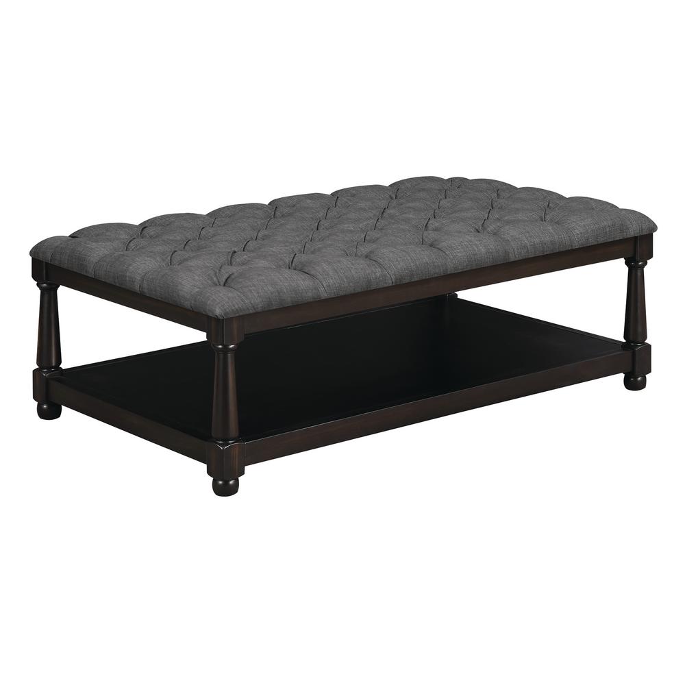 Large Rectangular Ottoman Coffee Table : Square Leather Ottoman Coffee