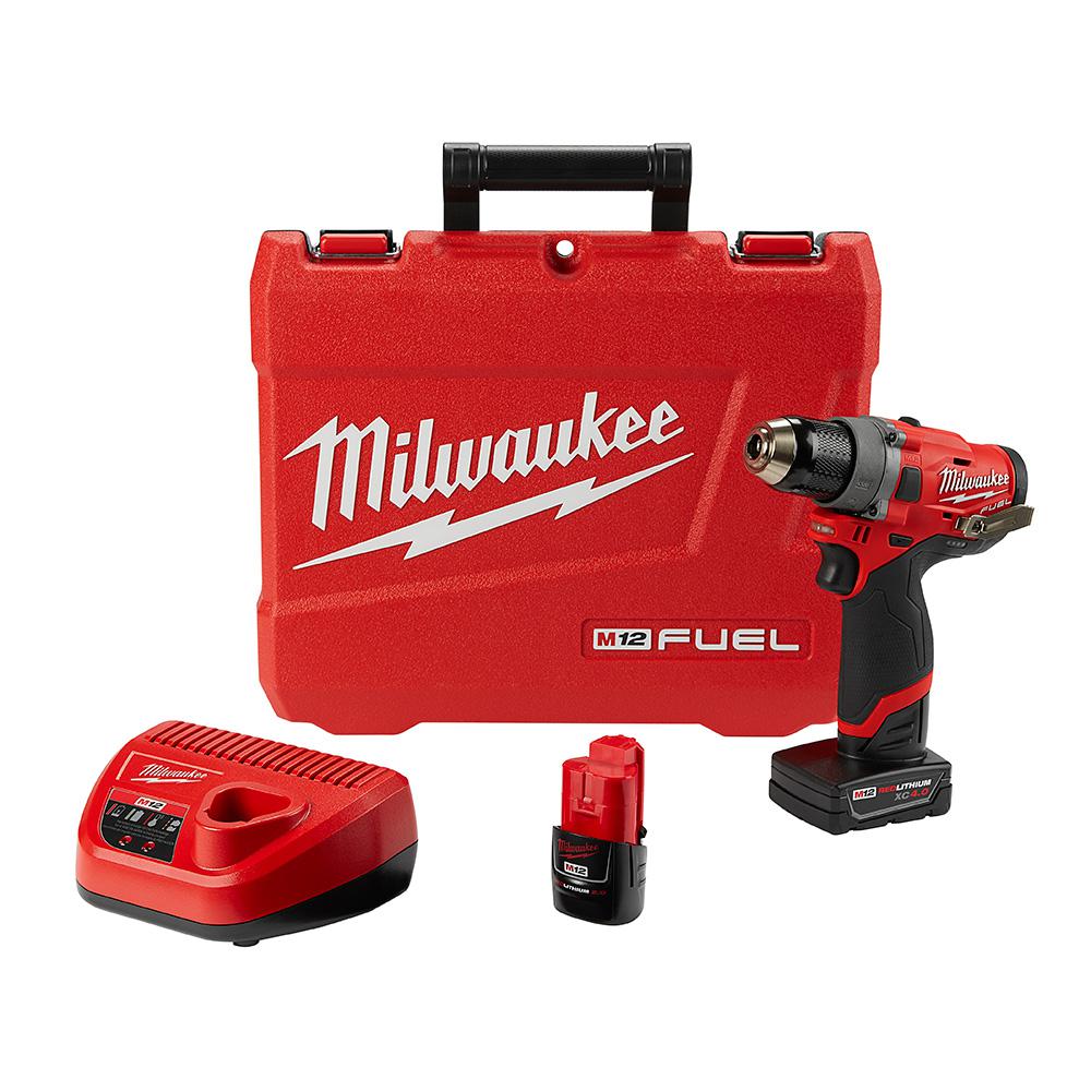 Milwaukee M12 FUEL 12Volt LithiumIon Brushless Cordless 1/2 in. Drill