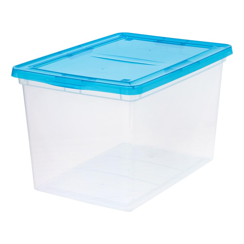 Iris 68-qt. Storage Box In Clear-200450 - The Home Depot