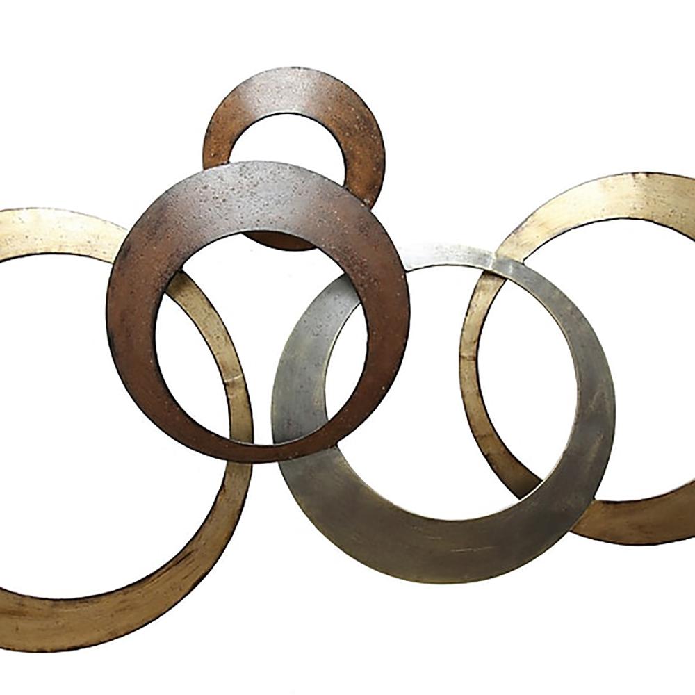 Stratton Home Decor Metallic Rings Wall Decor Spc 999 The Home Depot