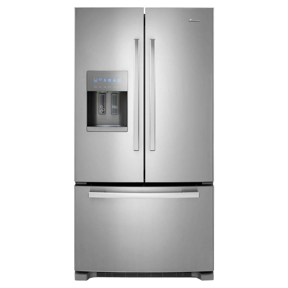 Amana 24 7 Cu Ft French Door Refrigerator In Stainless Steel 