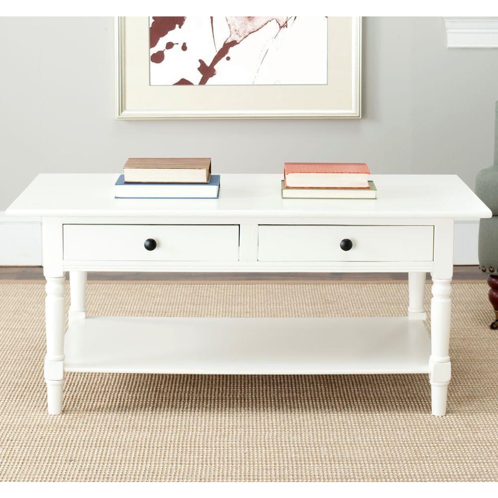 Safavieh Boris 42 In Cream Large Rectangle Wood Coffee Table With Drawers Amh5706c The Home Depot - Cream Distressed Coffee Table Safavieh Boris 42 In Cream Large Rectangle Wood Coffee Table With Drawers Amh5706c The Home Depot - Cream Distressed Coffee Table