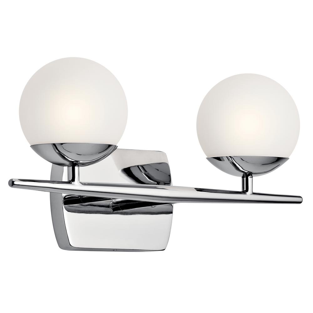 Kichler 45581CH Jasper 50W 2 LED Halogen Bath Light, Chrome