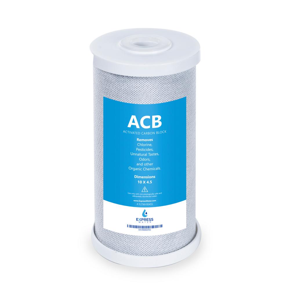 Shower Filters Water Filtration Systems The Home Depot 4 5 X 10 In Activated Carbon Block Replacement Filter Cartridge Big