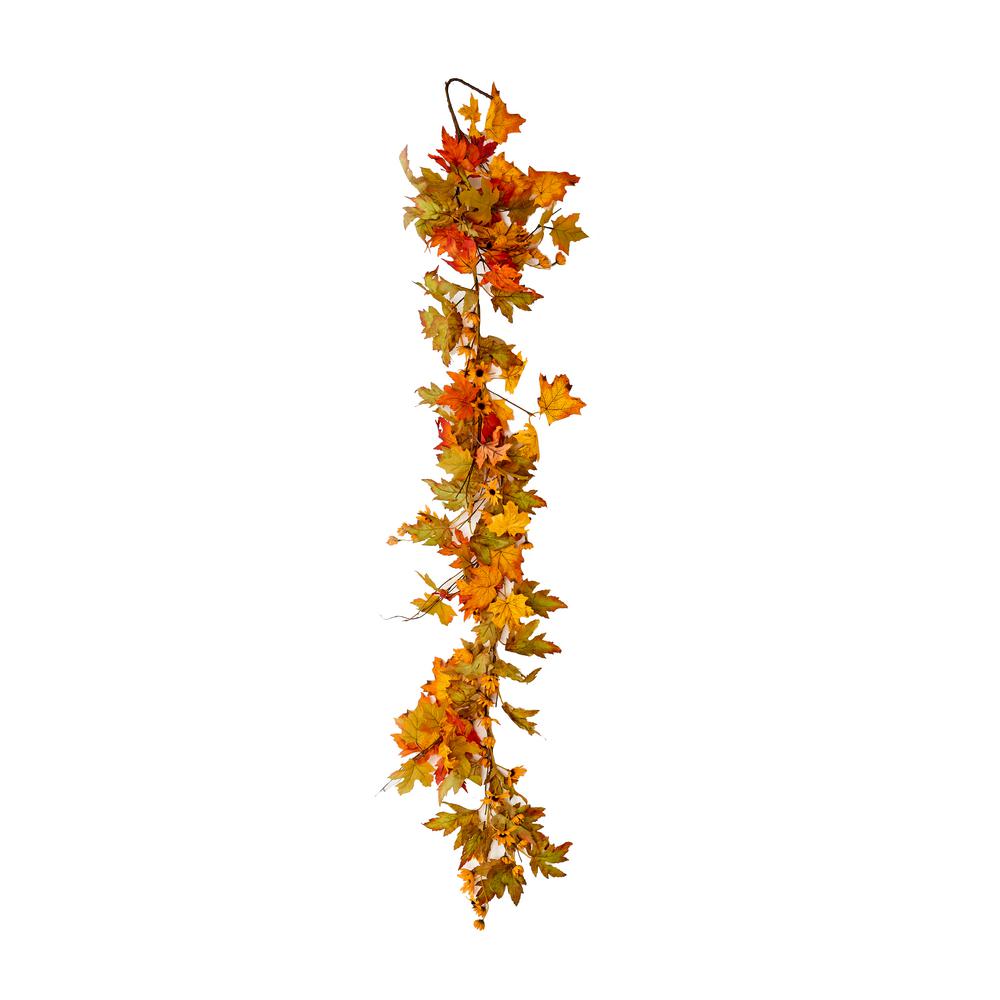 Worth Imports 60 In Fall Maple Leaves Garland 7176 The Home Depot