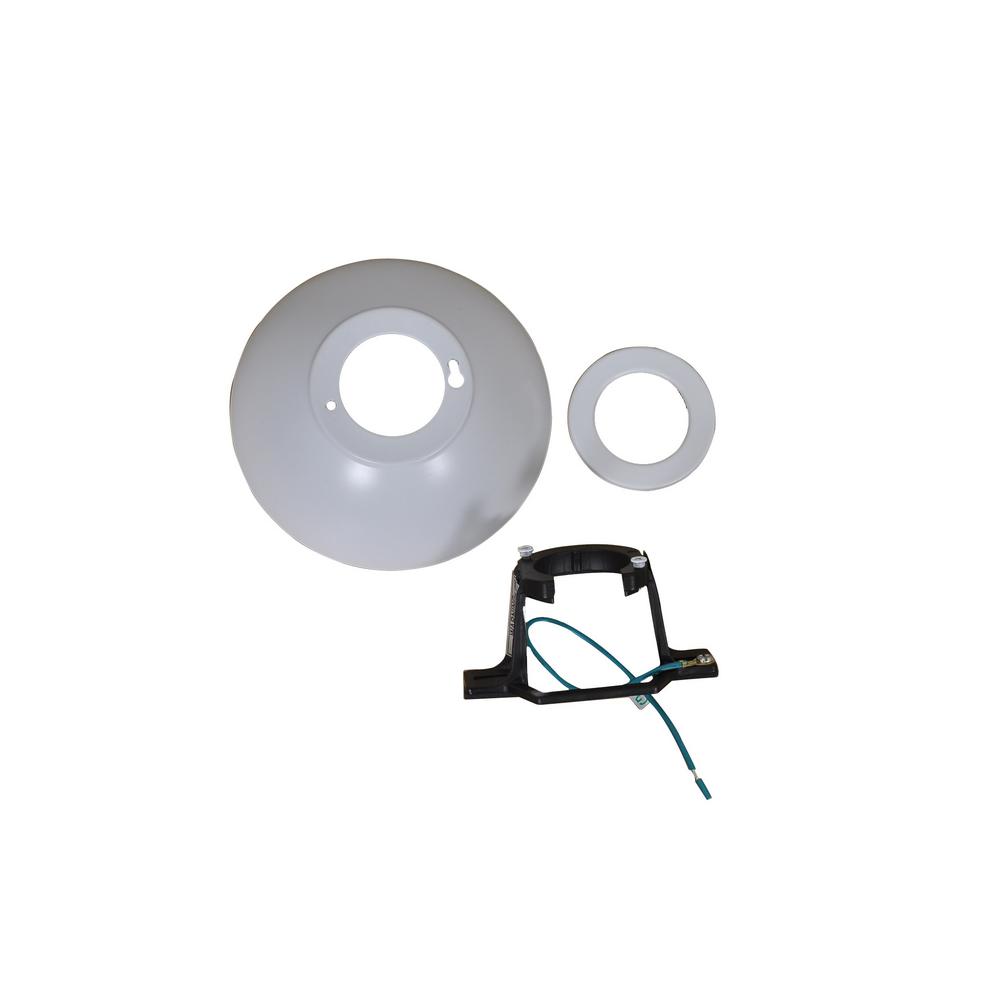 Hampton Bay Seaport 52 In White Mounting Bracket And Canopy Set